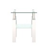 CAVINAS Coffee Tables for Living Room 1-Piece Square Coffee Table Modern Tempered Glass Tea Table with Storage for Apartments - 4 of 4
