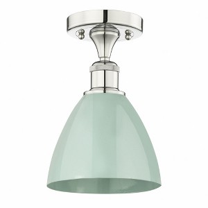 Plymouth Dome - 1 Light Semi-Flush Mount In Industrial Style-11.25 Inches Tall and 7.5 Inches Wide - 1 of 1