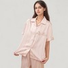 Anna-Kaci Lounge Women's Striped Pajama Set with Embroidered Bunny Detail Short Sleeve Button-Up Top and Full-Length Pants - 4 of 4