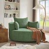 KTMBDW Chenille Swivel Armchair, Accent Barrel Round Sofa Chairs with 3 Removable Pillows, Upholstered Moden Reading Chair for Living Room Bedroom - 3 of 4