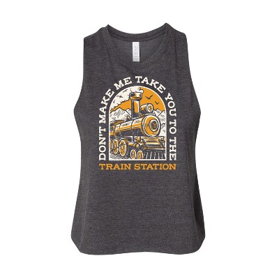 Women's - Yellowstone - Don't Make Me Take You Train Station Graphic Racerback Tank