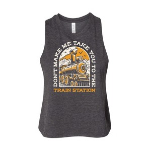 Women's - Yellowstone - Don't Make Me Take You Train Station Graphic Racerback Tank - 1 of 3