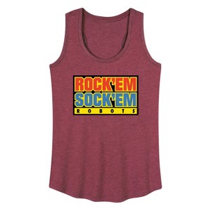Women's - Rock 'Em Sock 'Em Robots - Rock 'Em Sock 'Em Logo Graphic Racerback Tank - 1 of 4