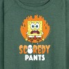 Women's - SpongeBob SquarePants - Scaredy Pants Lightweight French Terry Wide Neck Long Sleeve Shirt - 2 of 4