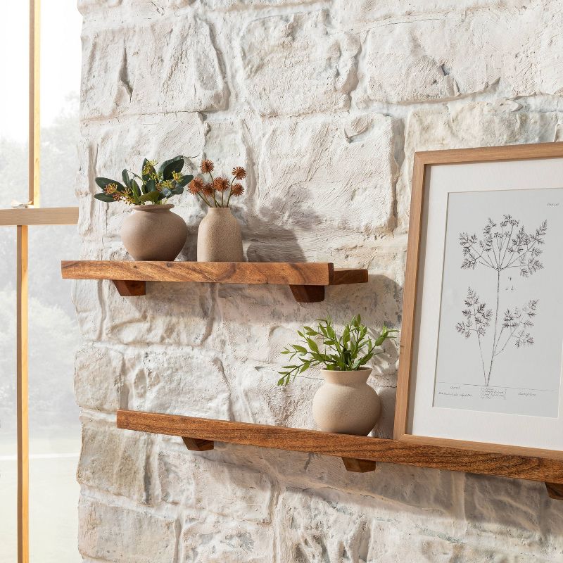 Wood Mantel Shelf Brown - Hearth & Hand™ with Magnolia, 2 of 4