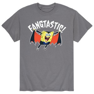 Men's - SpongeBob SquarePants - Halloween Fangastic Vampire Spongebob Short Sleeve Graphic T-Shirt - 1 of 4