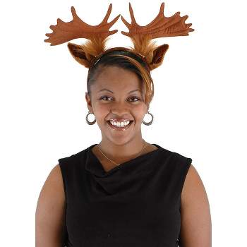 HalloweenCostumes.com    Headband Moose Ears & Antlers, Brown/Brown