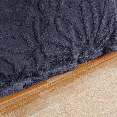 Indigo Cotton Floral Motif Full Comforter Set