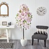 Nearly Natural 70-in Cherry Blossom Artificial Tree in White Planter - 3 of 4