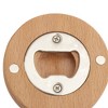 Unique Bargains Bottle Opener Magnetic Beer Opener Beech Wood Light Brown 2.56"x0.59" 1 Pcs - 4 of 4