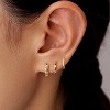 Inerney Gold Huggie Hoop Earrings Set for Women, Dainty Small Sterling Silver Earring Stacks Hypoallergenic Jewelry for Multiple Piercings - 2 of 4