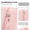 Gulches 3-Piece ABS Luggage Set: 20"/24"/28" Spinner Wheel Suitcases with Combination Lock & Retractable Handle-pink - 2 of 4