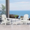 WestinTrends Azura 3-Piece HDPE Plastic Adirondack Patio Chairs With 18" Square Side Table Set - 2 of 4