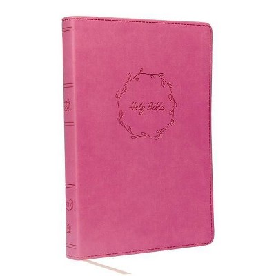 Kjv, Value Thinline Bible, Large Print, Leathersoft, Pink, Red Letter Edition, Comfort Print - by  Thomas Nelson (Leather Bound)