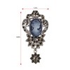 Anna-Kaci Vintage Inspired Crystal Rhinestone Victorian Lady Cameo Brooch Pin flower Pendant - Grey - 2 of 4