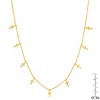 Steeltime 18" 18k gold plated stainless steel cross charms necklace - 3 of 4