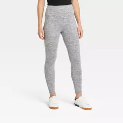 Women's Cozy Hacci Leggings with Pockets - A New Day™ Heather Gray XL