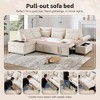 107" Modular L-Shaped Sectional Sofa Bed with Storage & Charger - 3 of 4