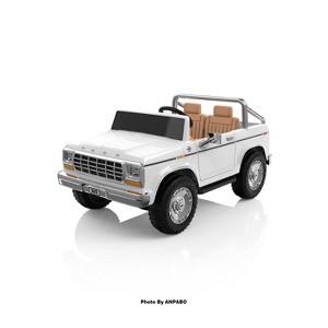 24V Classic Ford Bronco: White Retro Legend, Ready for Dual Adventures-white - 1 of 4