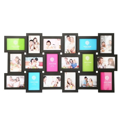 iMountek "12/18-Piece Picture Frame Collage for 4x6 Photos with Glass Protection – Wall-Mount Gallery Decor Kit" Black