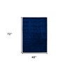 Navy Blue Wool Hand Woven Area Rug - 3 of 4