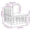 vidaXL Outdoor Patio Corner Sofa with Beige Cushions, Weather-Resistant Poly Rattan, Flexible Modular Design, Sturdy Powder-Coated Steel Frame - 3 of 4