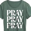Women's - Instant Message - Pray On It, Pray Over It, Pray Through It Short Sleeve Graphic T-Shirt - 2 of 4