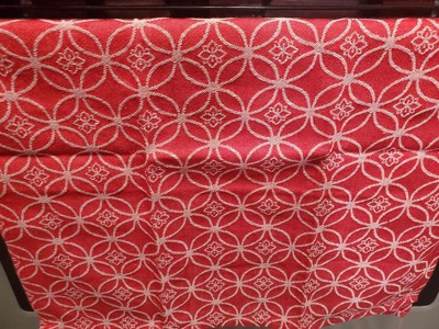 Vibrant Red & Black Dish Towel w/ Retro Inspired Pattern