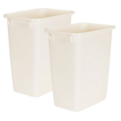 Rubbermaid 21 Quart Traditional Open Top Waste Basket Indoor Trash Bin  Container for Bathrooms and Other Indoor Spaces, White