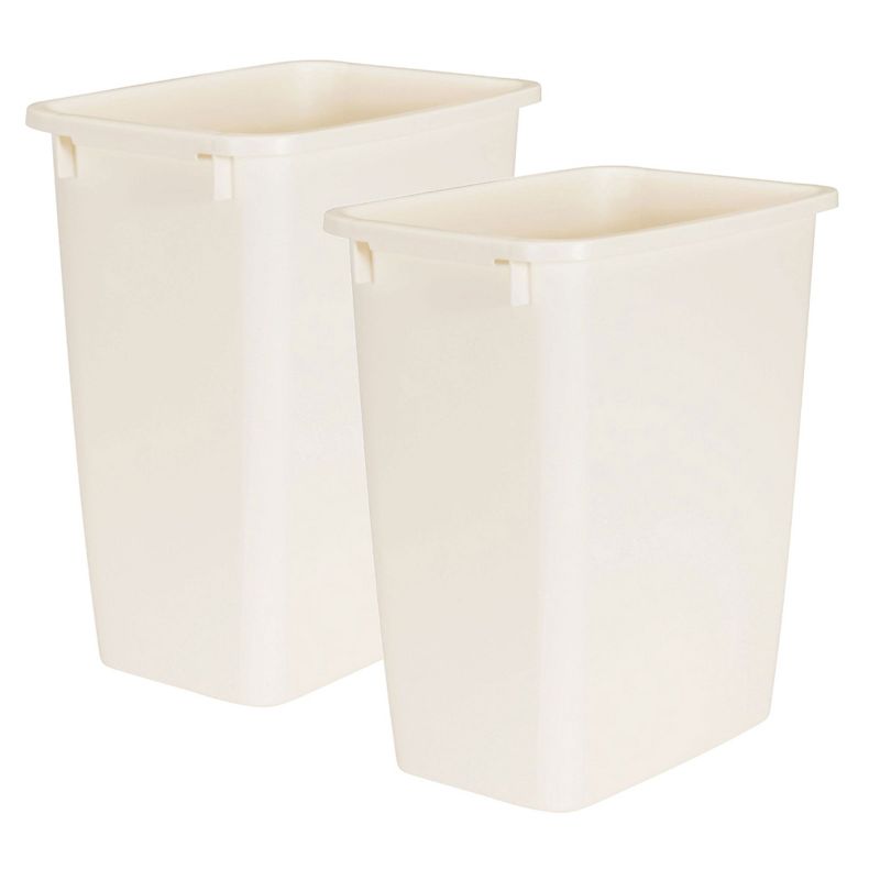 Rubbermaid 21 Quart Kitchen, Bathroom, and Office Wastebasket Trash Can, Bisque, 1 of 7