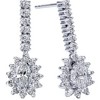 Pompeii3 1ct Pear Shape Diamond Halo Earrings 14K White Gold - 2 of 4