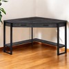 HomeRoots 42" Black Corner Computer Desk - 2 of 4