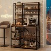 Bakers Rack, Kitchen Microwave Stand Oven Shelf with 7-Tier Large Storage Space, Industrial Coffee Bar Station - 3 of 4
