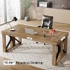 Lantine 70.87 Inches Executive Desk, Large Home Office Computer Desk, Wooden Study Writing Table Business Furniture - 4 of 4