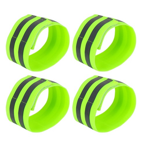 Unique Bargains Reflective Slaps for Ankles High Visibility Night Safety Cycling Riding Reflector Tape 11.81"x1.89" Green 4 Pcs - image 1 of 4