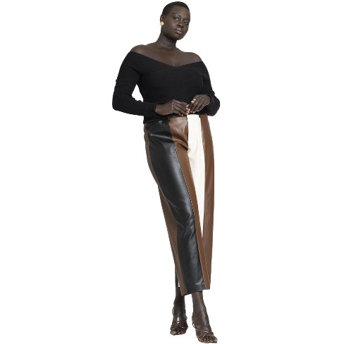 Leather trousers size clearance 16