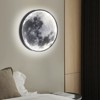 YIYIBYUS Modern Round Moon Pattern 3-Color LED Wall Sconce - 3 of 4