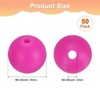Unique Bargains Round Loose Rubber Beads Craft Smooth Ball Small Hole for DIY Crafts 50 Pcs - 3 of 4