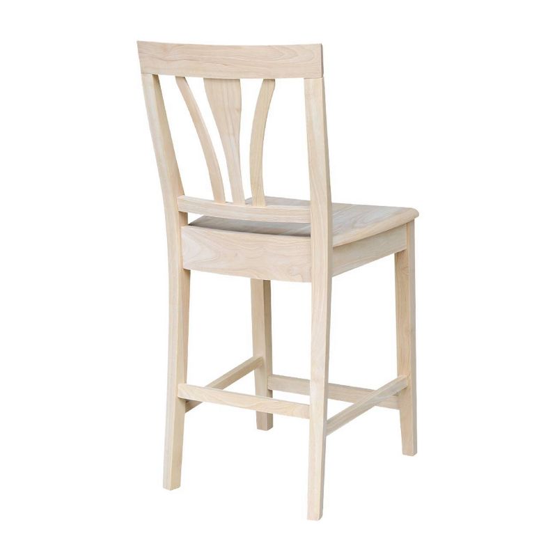24&#34; Fanback Counter Height Barstool Unfinished - International Concepts, 4 of 10