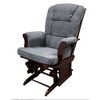 Microfiber Glider Chair with Ottoman, Soft Gray Upholstery and Smooth Gliding Motion - 4 of 4