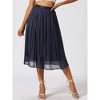 Allegra K Women's Pleated Elastic Waist Casual Accordion Midi Skirt - 4 of 4