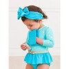 RuffleButts Girls UPF50+ Shimmer Swim Bow Headband - 4 of 4