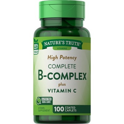 Nature's Truth B Complex Vitamins Plus Vitamin C | 100 Caplets : Target