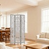 Spassway Rustic Folding Wood Room Divider Vintage Freestand Privacy Screen for Room Seperation Living Room Bedroom Office Room - 4 of 4