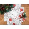 C&F Home Poinsettia Printed Embroidered Placemats Set of 6, 14" x 20" - 4 of 4