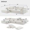 NicBex Sectional Sofa with Soft Pillows Velvet L Shaped Modular Sofa for Living Room, Bedroom, Apartment - 3 of 4