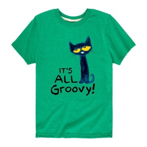 Boys' - Pete The Cat - It's All Groovy Short Sleeve Graphic T-Shirt - 1 of 4