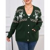 Classic Funny Cute Cardigan Ugly Christmas Sweaters for Women Long Sleeve Button Down Open Front Casual Warm Knitted Sweater - 2 of 4