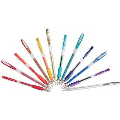 uni-ball Gel Stick Pen, 0.38 mm, Assorted Colors, set of 12