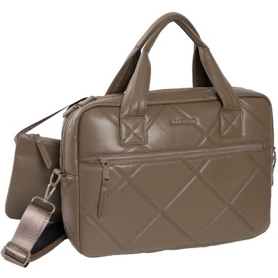 Max Studio 21 Inch Large Lamby Diamond Quilted Laptop Bag